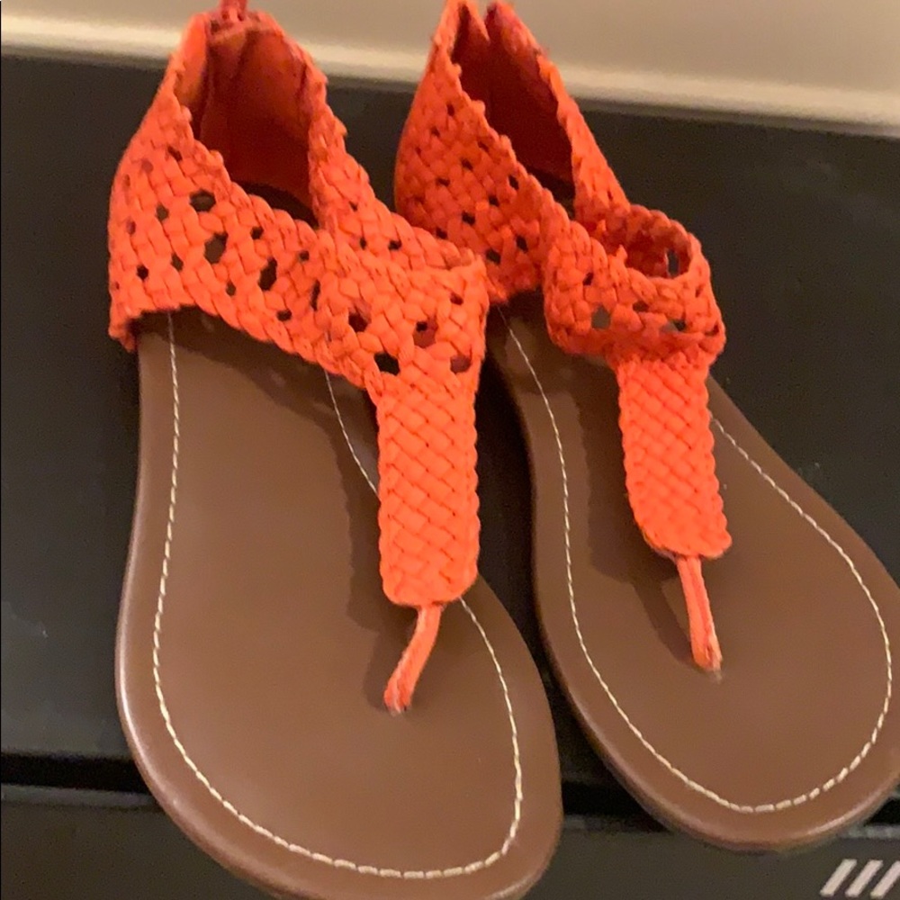 Orange sandals size 7 1/2